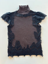 Load image into Gallery viewer, Vintage Y2K BeBe Lace and Wool Roll Neck Jumper Top
