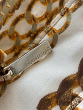 Load image into Gallery viewer, Vintage Y2K Roberto Cavalli Silk Chain Print Fur Body Warmer Gilet
