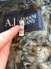 Load image into Gallery viewer, Vintage Y2K Armani Jeans Grey Sherling Jacket
