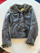 Load image into Gallery viewer, Vintage Y2K Armani Jeans Grey Sherling Jacket
