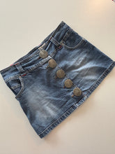 Load image into Gallery viewer, Vintage Y2K denim large button mini skirt
