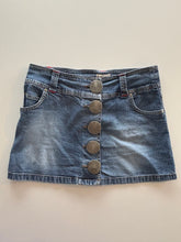 Load image into Gallery viewer, Vintage Y2K denim large button mini skirt
