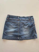 Load image into Gallery viewer, Vintage Y2K denim large button mini skirt
