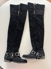 Load image into Gallery viewer, Vintage 2010's Indie Sleaze thigh high suede slouch pirate boots
