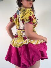 Load image into Gallery viewer, Vintage Y2K Silk Floral Wrap Yellow Blouse Top
