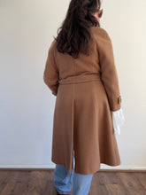 Load image into Gallery viewer, Vintage 90s Tan old money wool trench coat
