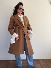 Load image into Gallery viewer, Vintage 90s Tan old money wool trench coat
