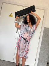 Load image into Gallery viewer, Vintage Y2K Silk Tie dye Sequin Beach Cover up Dress
