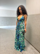 Load image into Gallery viewer, Vintage 2010s Katie Eary x River Island BNWTs Tiger Print Maxi Dress
