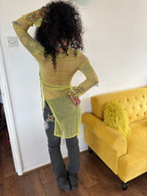Load image into Gallery viewer, Vintage Y2K Cross Gem Statement Kick Flare Jeans
