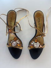 Load image into Gallery viewer, Vintage Y2K Karen Millen Statement Gem Wrap Round Heels
