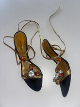 Load image into Gallery viewer, Vintage Y2K Karen Millen Statement Gem Wrap Round Heels
