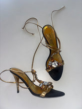 Load image into Gallery viewer, Vintage Y2K Karen Millen Statement Gem Wrap Round Heels
