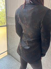 Load image into Gallery viewer, Vintage Y2K Karen Millen Brown Brocade Blazer Jacket
