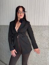 Load image into Gallery viewer, Vintage Y2K Karen Millen Brown Brocade Blazer Jacket
