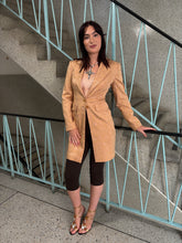 Load image into Gallery viewer, Vintage Y2K Karen Millen Gold Brocade Blazer Jacket
