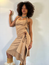 Load image into Gallery viewer, Vintage Y2K Boho Suedette Backless Dress

