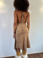 Load image into Gallery viewer, Vintage Y2K Boho Suedette Backless Dress
