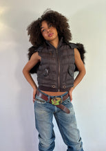 Load image into Gallery viewer, Vintage Y2K River Island Brown Split Hood Gilet
