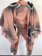 Load image into Gallery viewer, Vintage Y2K River Island Tie Dye Cape Ibiza  Dress
