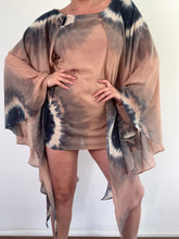 Load image into Gallery viewer, Vintage Y2K River Island Tie Dye Cape Ibiza  Dress

