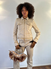 Load image into Gallery viewer, Vintage Y2K Karen Millen tan trouser and jacket suit
