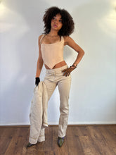 Load image into Gallery viewer, Vintage Y2K Karen Millen tan trouser and jacket suit
