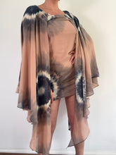 Load image into Gallery viewer, Vintage Y2K River Island Tie Dye Cape Ibiza  Dress
