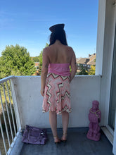 Load image into Gallery viewer, Vintage Y2K Pringle pleated zig zag pink midi skirt
