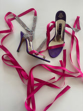 Load image into Gallery viewer, Vintage Y2K Gina diamante Wrap around Heels Shoes

