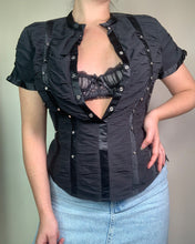 Load image into Gallery viewer, Vintage Y2K Karen Millen Sheer Popper Blouse
