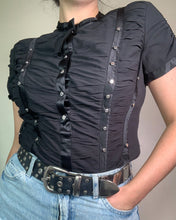 Load image into Gallery viewer, Vintage Y2K Karen Millen Sheer Popper Blouse
