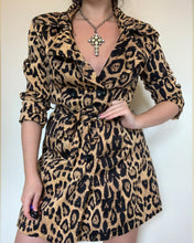 Load image into Gallery viewer, Vintage Y2K Leopard Print Trench Coat
