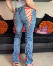 Load image into Gallery viewer, Laced Up Red Again Jeans
