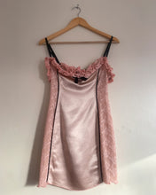 Load image into Gallery viewer, Wheels &amp; Dollbaby Pink Lace Satin Mini Dress
