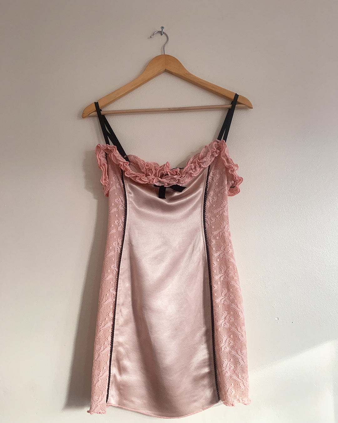 Wheels & Dollbaby Pink Lace Satin Mini Dress