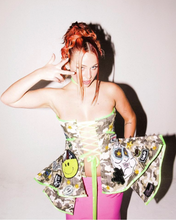 Load image into Gallery viewer, Vintage Y2K Camo Patchwork Corset Top
