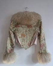 Load image into Gallery viewer, Catwalk Collection Gold Fur Corset Jacket
