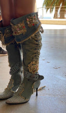 Load image into Gallery viewer, Vintage Y2K Denim Buckle Boots
