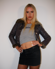 Load image into Gallery viewer, Vintage Y2K Armani Jeans Grey Sherling Jacket
