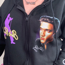 Load image into Gallery viewer, Vintage Y2K Elvis Zip Up Hoody

