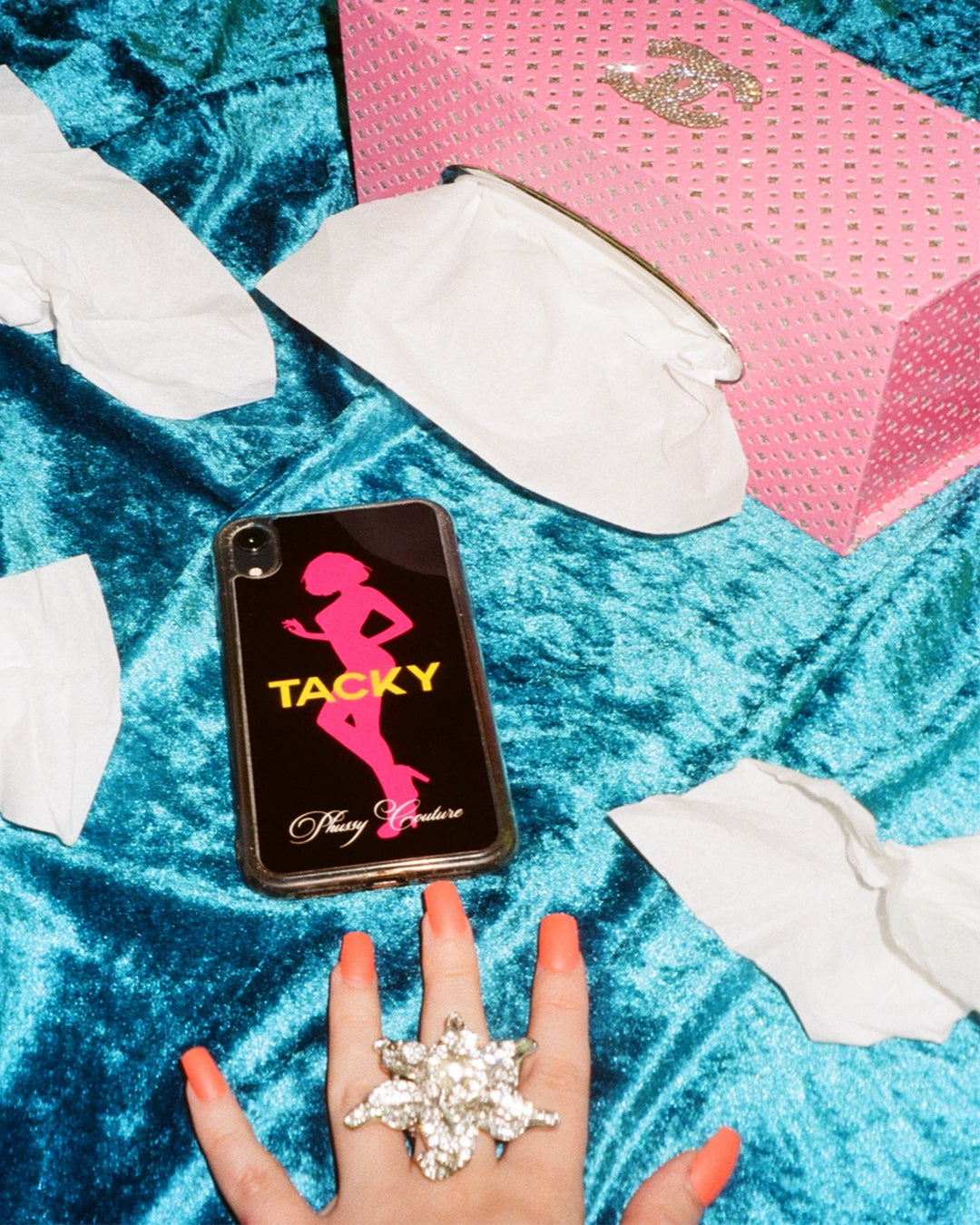 TACKY Black & Dark Pink Phone Case