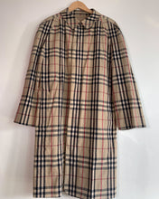 Load image into Gallery viewer, Burberry Nova Check Pea Trench Coat
