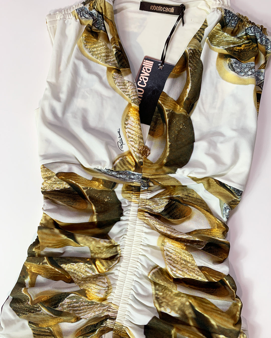 Roberto Cavalli S/S 09 White Chain Top