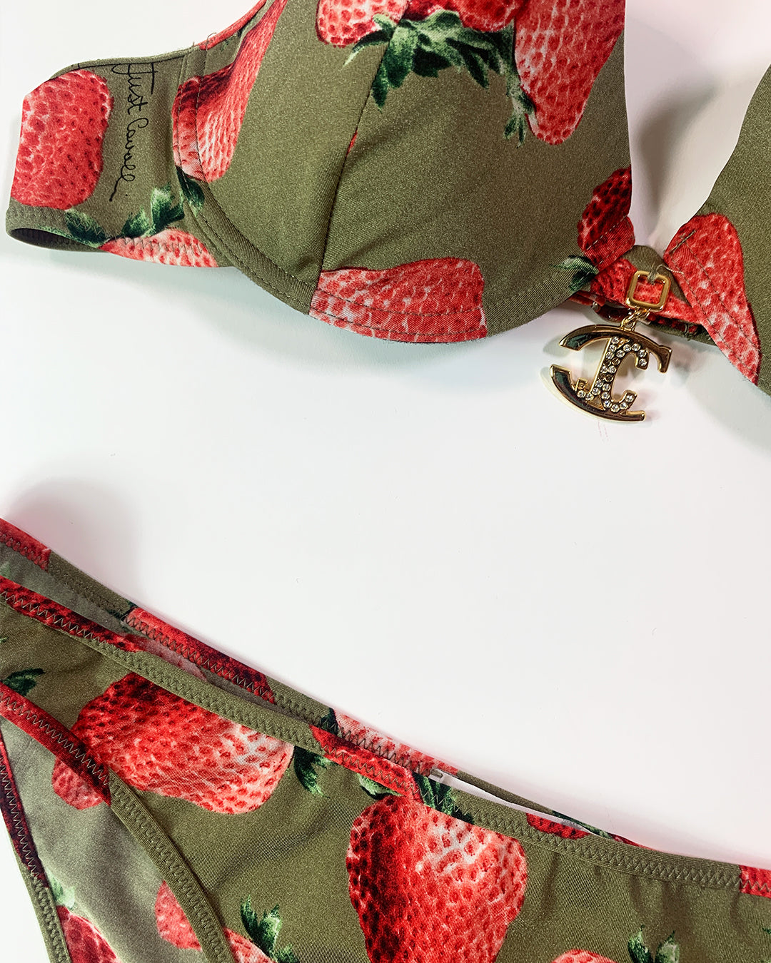 Just Cavalli Strawberry Khaki Bikini