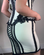 Load image into Gallery viewer, Vintage Y2K Catwalk Collection Cream and Black Corset Two Piece
