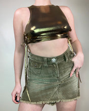 Load image into Gallery viewer, Vintage Y2K Corduroy Khaki Skirt
