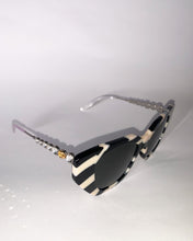 Load image into Gallery viewer, Gucci Black and White Stripe Sunglasses
