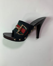 Load image into Gallery viewer, Gucci Monogram Buckle Mules
