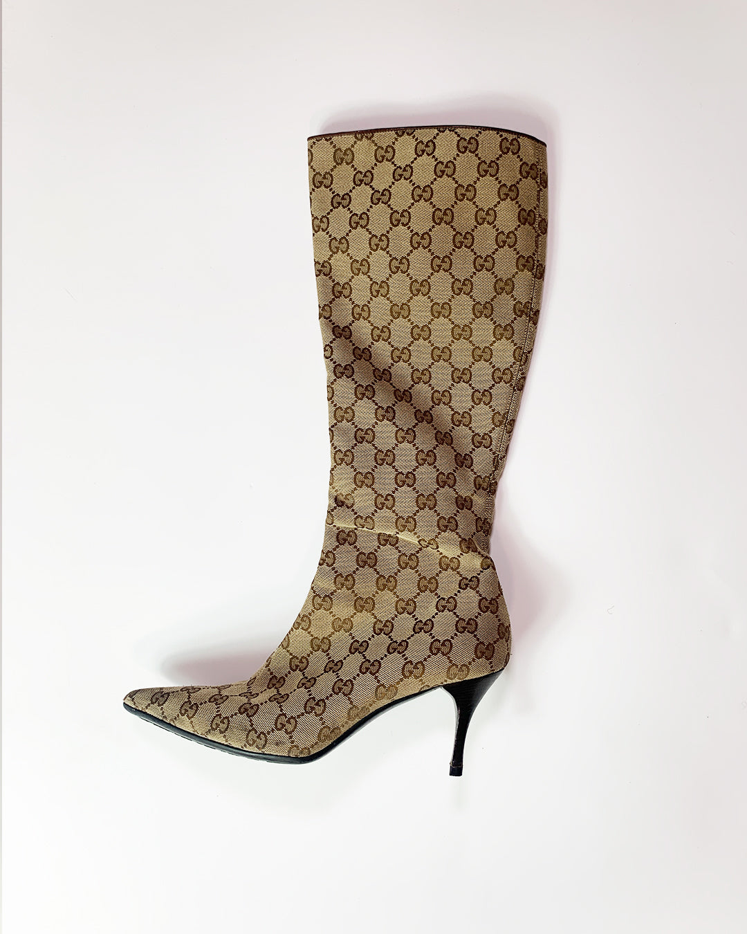 Gucci Monogram Beige Boots